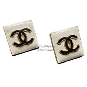 Chanel CC Logo Earrings